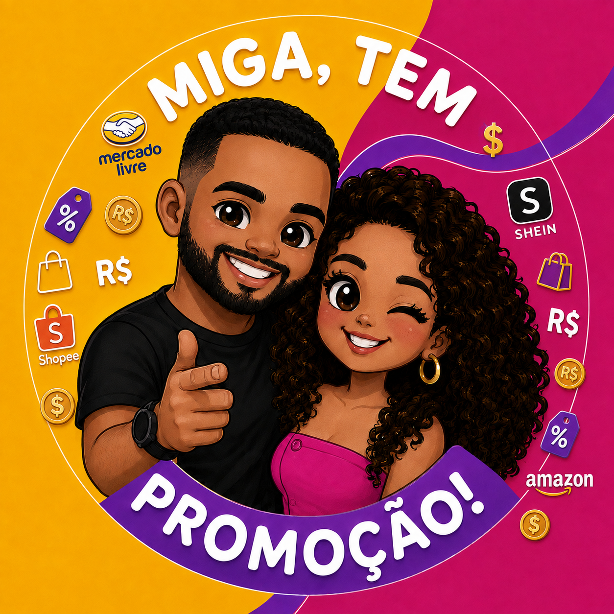 Logo Miga, Tem Promoção!